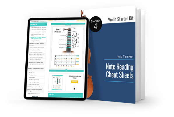 Violin Note Reading Cheat Sheets